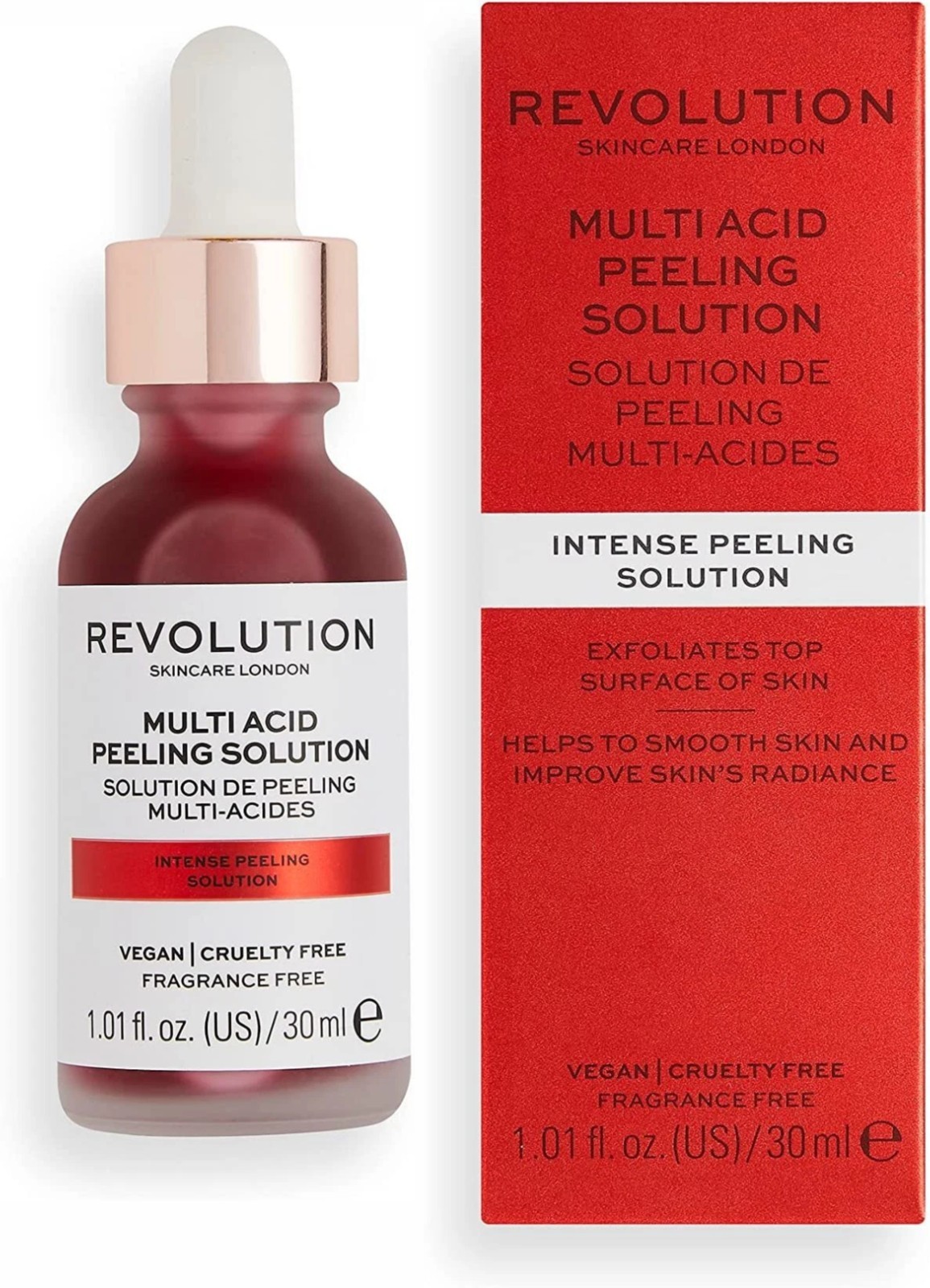Revolution Skincare London Multi Acid Peeling, Exfoliating Solution AHA 30ml NEW