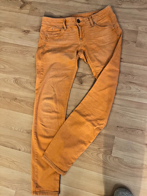 Damenjeans, orange, Größe 29/32, Benetton, stone-washed