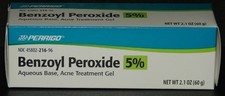 Perrigo Benzoyl Peroxide 5 Aqueous Base Treatment For Acne Gel Tube 2.1 Ounce