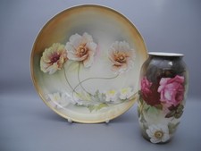 Reinhold Schlegelmilch Schale Vase Rosen Blumen Tillowitz Schlesien Polen Suhl