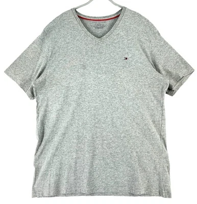 Tommy Hilfiger T-Shirts Col V Homme Bleu Taille XL Coton Polyester - Photo 1/4