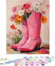 DIY Paint by Numbers Kit for Adults  Beginners, Flowers