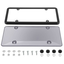 2x Car Truck License Plate Frame Covers Shields Protector Fit Standard Us Plates