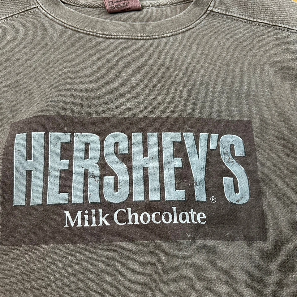 Comfort Colors Faded Brown Hershey's Milk Chocolate Crewneck Oversized Sweater - Изображение 3 из 4