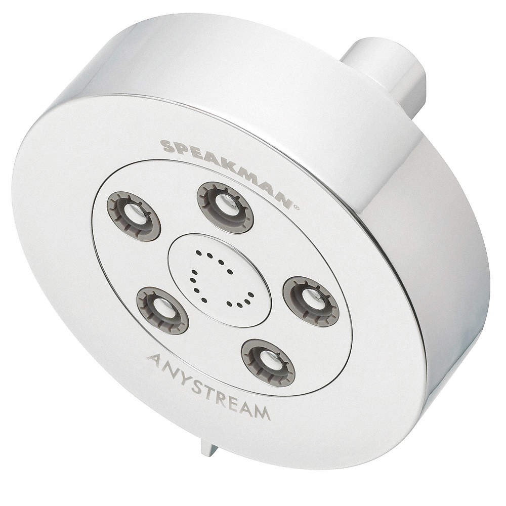 SPEAKMAN S-3010 Shower Head,Flat Circle,2.5 gpm 15F343