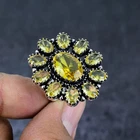 Citrine Gemstone Handmade 925 Sterling Silver Jewelry Ring Size 8 i273
