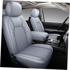 Toyota Tundra Seat Covers, Leather Car Seat Covers Full Set Fullset Gray
