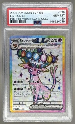 146524719 Espeon ex 2025 Pokemon SV Prismatic Evolutions Promo #175 PSA 10