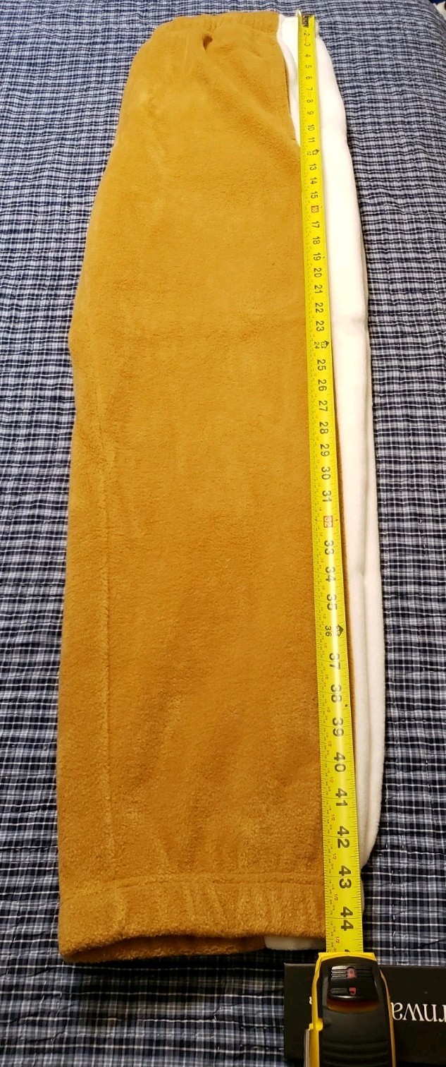 Foot Locker Fleece Tracksuit Mens XL Tan White Jo… - image 7