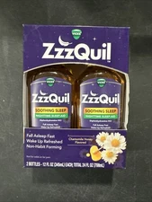 Vicks ZzzQuil Nighttime Sleep Aid Liquid Diphenhydramine 50mg Chamomile 12/25 