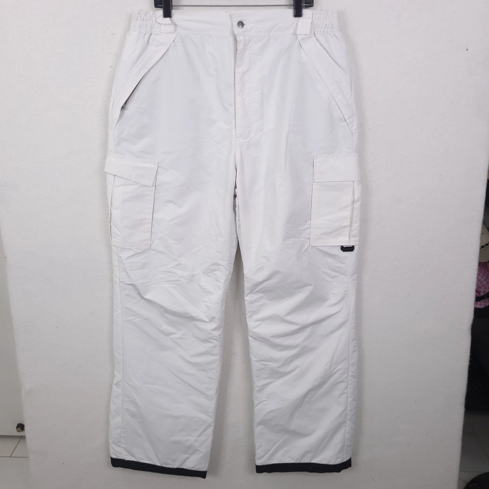 Iceburg Snow Pants Mens XL White Insulated Cargo Ski Snowboard Trousers