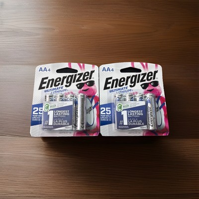 ENERGIZER AA Lithium Batteries (2 Pks of 4) 8 Total. Sealed Exp 12/2050