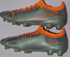 PUMA 106698 01 Ultra 2.4 FG/AG Mens Size 11.5, Diamond Silver/Neon Citrus NO BOX