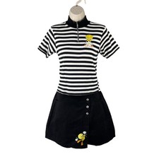 Vintage 1997 Looney Tunes Tweety Top Skort Set Girls Kidcore 90s Striped Size 16