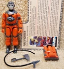 Complete Really Nice Vintage 1985 GI Joe Barbecue Fire Fighter v1 With Filecard