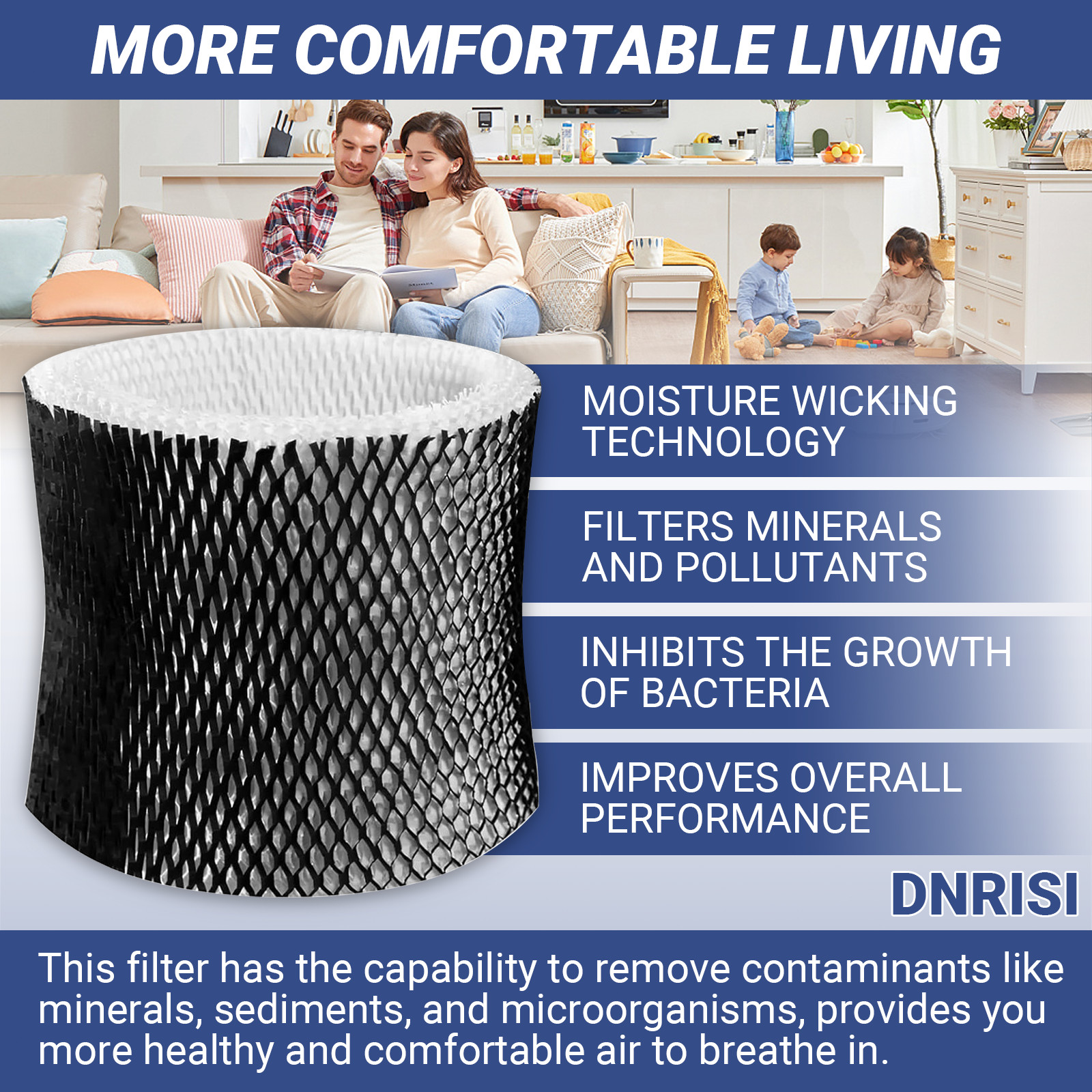 DNRISI Humidifier Filter for Holmes Sunbeam Bionaire HWF64 HWF1761  Filter