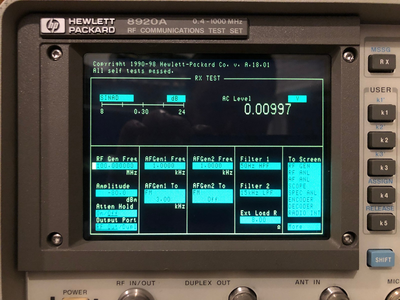 NewScope-0Jr LCD kit for HP 8920A 8920B RF Communications Test Set