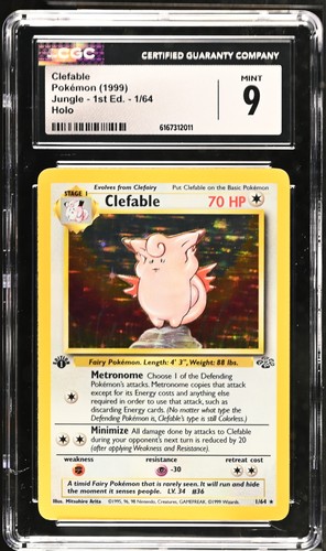 Clefable (1st Edition) graded CGC 9 for sale on eBay