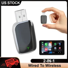 2-in-1 Wired To Wireless CarPlay Adapter /Android Auto Adapter Plug & Play