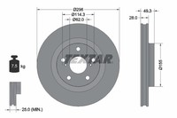2X Textar 92168803 Bremsscheibe FüR Toyota Daihatsu Lexus Scion Geely