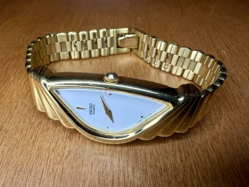 RARE Women's Vintage 90’s HALF MOON Watch SEIKO 1N00-5E09 Royal Orient High-End