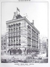 1873 : GRANARY, WELSH BACK, BRISTOL. MESSRS. PONTON AND GOUGH, ARCHITECTS. AN OR