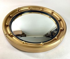Vintage Atsonea Round Convex Wall Mirror Fish Eye With Gilt Frame Ex Cond. 32cms