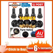 100x Car Auto TR 413 Snap In Tyre (Tire) Valve Rubber Tubeless Short Valve Stems