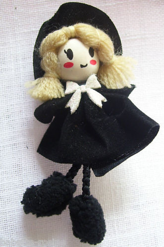 APPLIQUE POUPEE CHIFFON Embellissement Robe chapeau pieds pompon 5 x 7 mm - PC05 - Picture 4 of 5