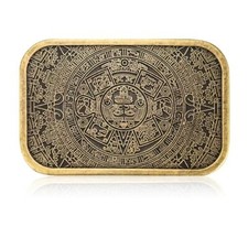 Western Retro Square Maya Solar Aztec Calendar Belt Buckles Men Women