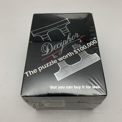 Decipher II 2 Two The Puzzle Worth $100,000 Vintage Game 1985 Intuitive
