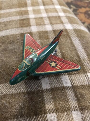 Vintage Tin Plane Jet USAF Japan Friction