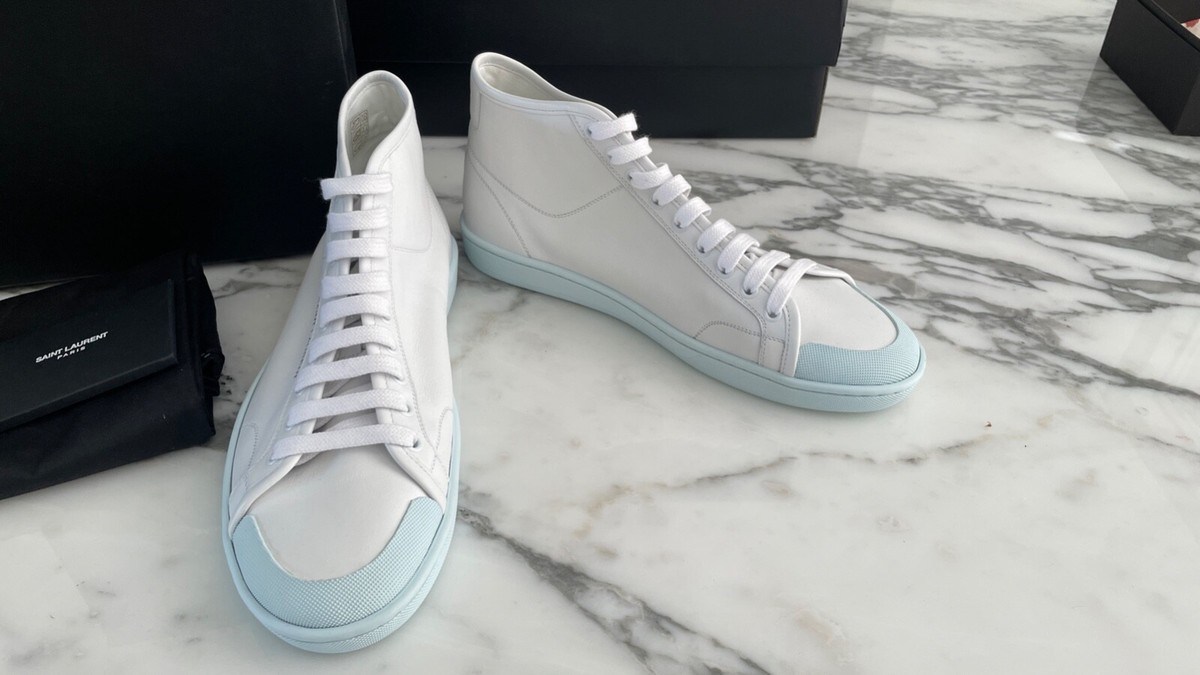 SAINT LAURENT 652773 9092  Men\'s White Leather High‎ Top Shoes size 40 Saint Laurent High-top sneakers | Men main image 2