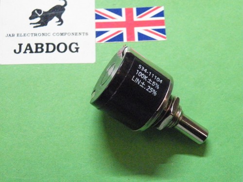 10 Turn Vishay Spectrol Pot Potentiometer 10K Panel Mount Fine Adjust 22g EC12 - Picture 2 of 6