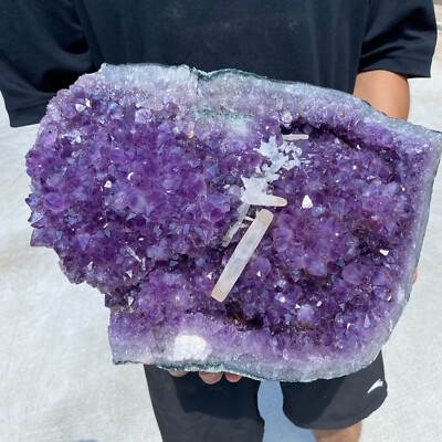 30.6lb Large Natural Amethyst geode quartz cluster crystal specimen Healing