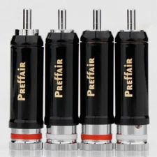 Preffair RCA Plug Connector Audio Interconnect Cable Connector Rhodium Plated