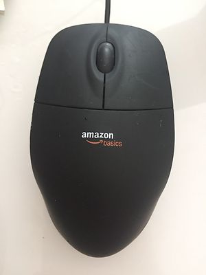 Amazonbasics 3 Button Usb Wired Mouse Black Ebay