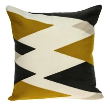 20 White and Black Cotton Throw Pillow