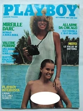 PLAYBOY ITALY SEPTEMBER 9, 1982 MIREILLE DARC VALERIE PERRINE NIKI LAUDA CHICAGO