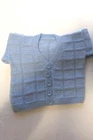 Hand Knitted Baby Blue Cardigan - 6 - 12ms New