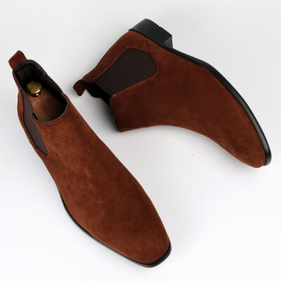 chelsea shoes with formal dress Brown Leather Chelsea Boot for Men main image 1