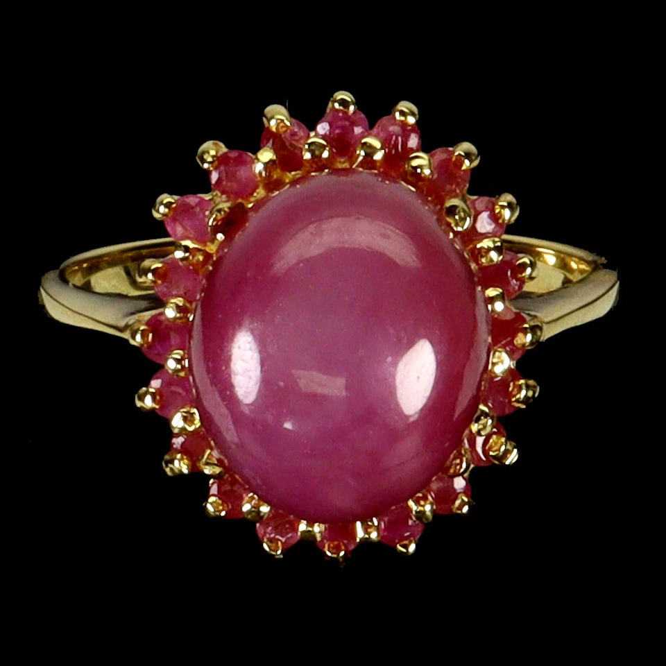 925 Sterling Silver Ring Oval Ruby 13x10mm Natural Gemstone Jewelry Size 9 - Image 2 of 4