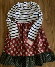 Ricrac  Ruffles Girls Christmas Dress Size 6