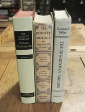 DECOR Book lot 3 Library Shelf Display Classic Antiquarian Vintage Staging Beige