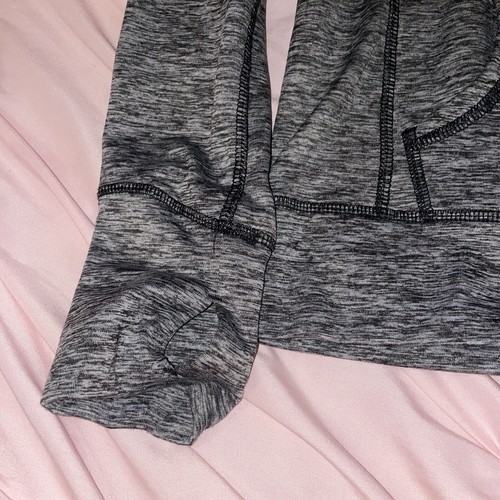 90 Degree Reflex Hoodie Jacket Girl M/10 Black Gray Pockets Thumb Hole Full Zip - Picture 3 of 10