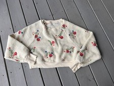 Urban Outfitters Aster Floral Sherpa Crop Sweatshirt Xs