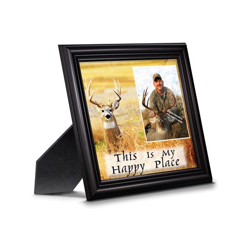 A Deer Hunters Happy Place, gerahmtes Jagdbild, 10x10 9727 - Bild 8 von 8