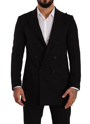TAKESHY KUROSAWA Blazer Black Double Breasted Mens Coat Jacket