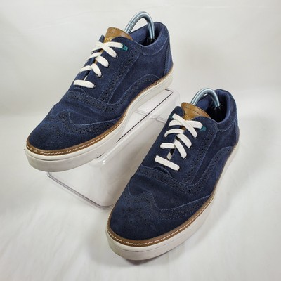 Ted Baker London Hapra 3 Navy Blue Suede Oxford Shoes Mens 