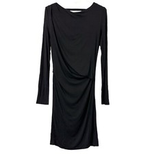 Caribbean Queen Women’s Black Open Back Slinky Bodycon Wrap Style Dress Size S